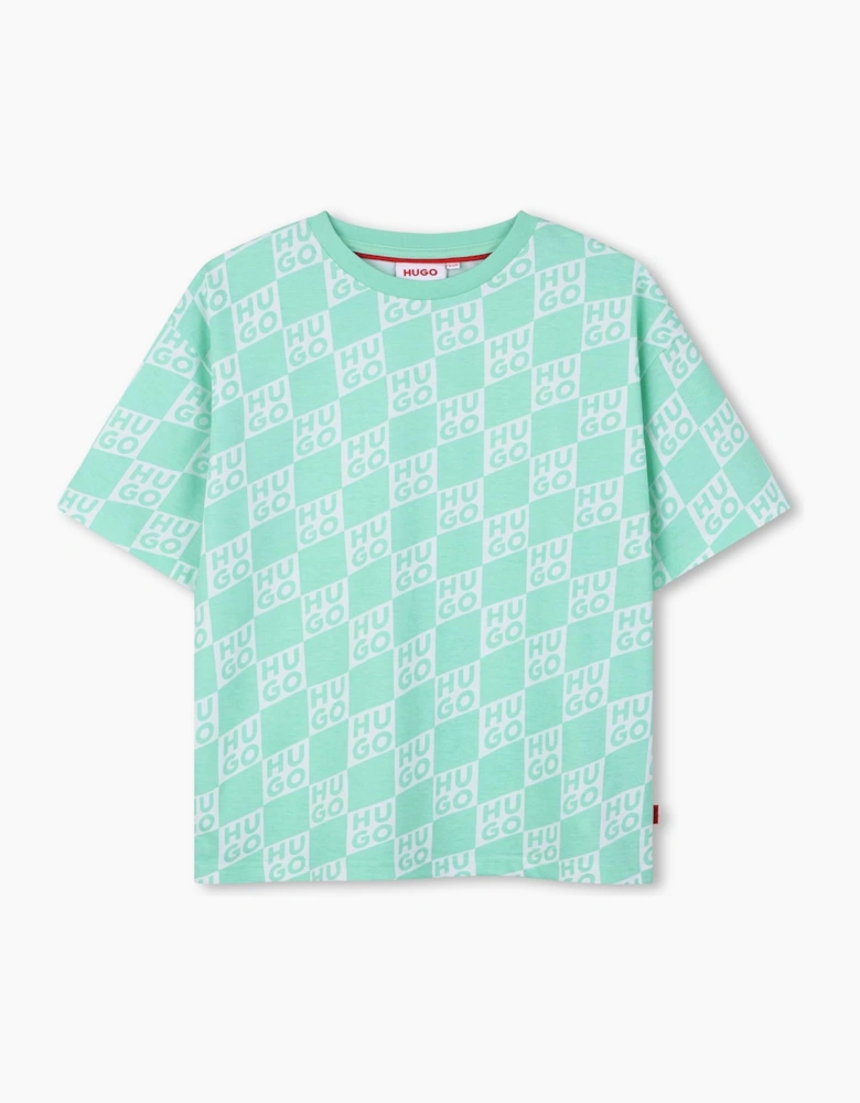 Boys Mint Green Logo Top