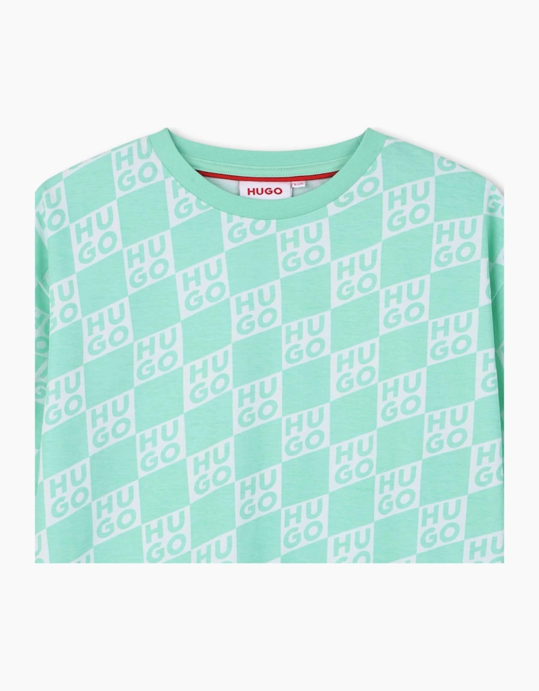 Boys Mint Green Logo Top