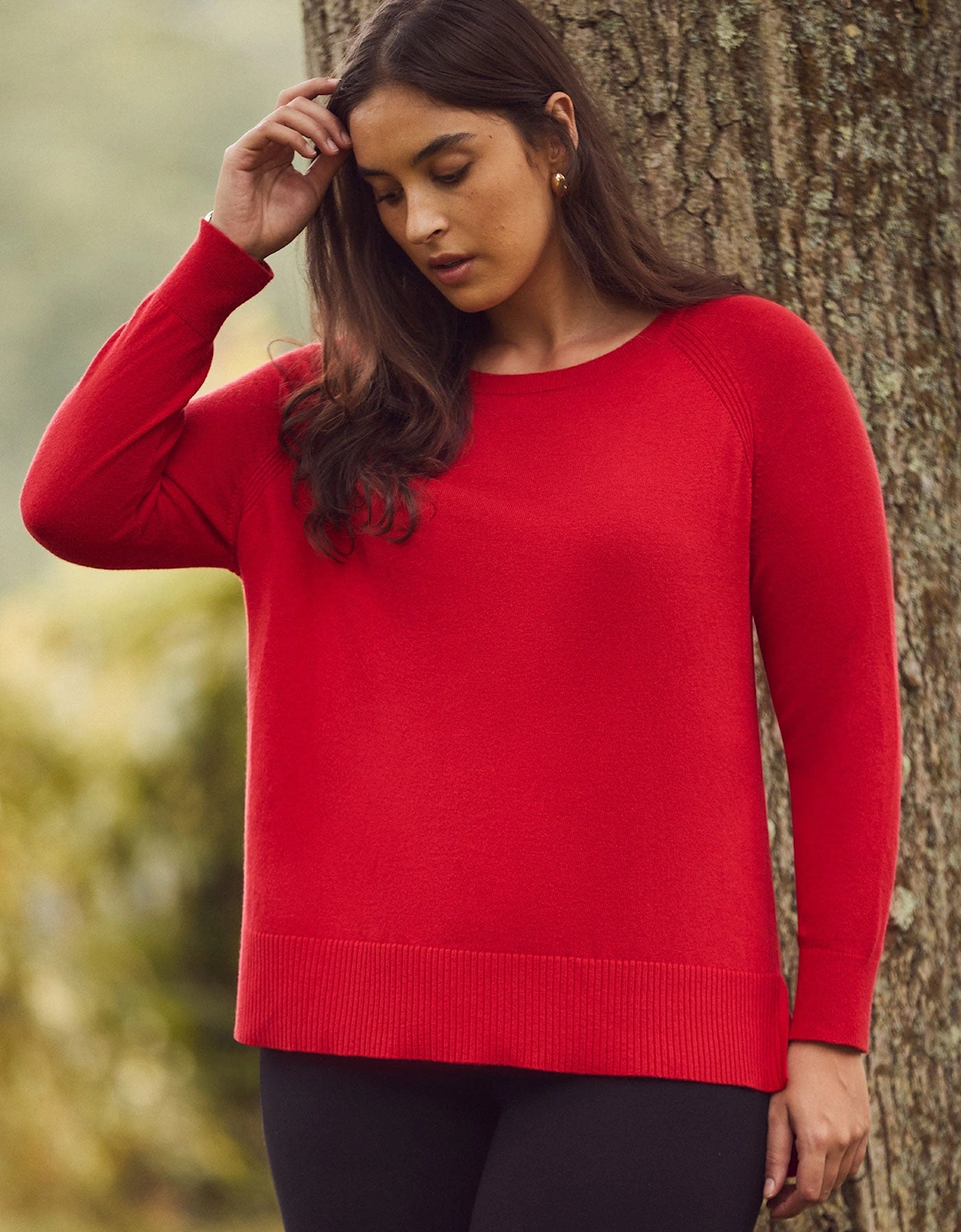 Red Round Neck Jumper