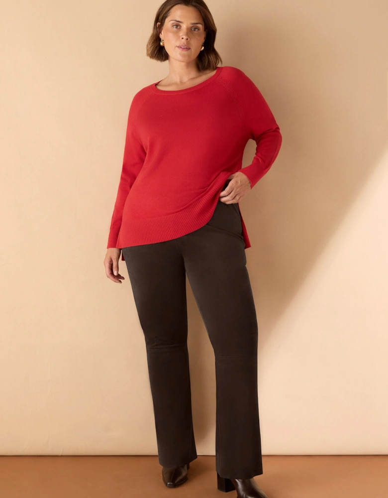 Red Round Neck Jumper