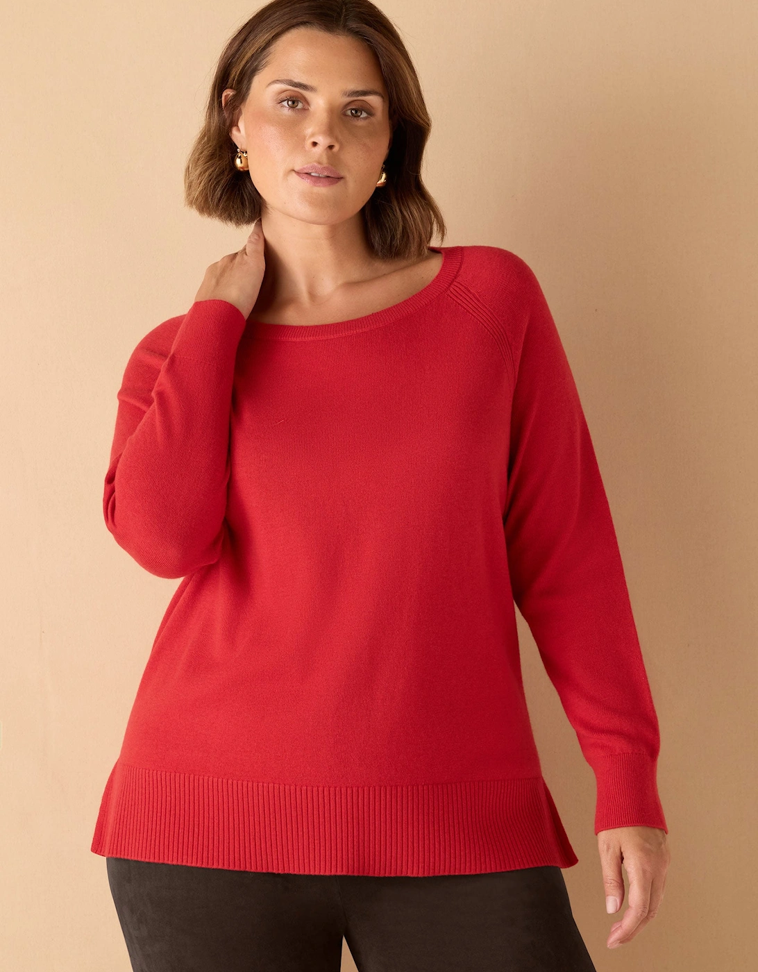 Red Round Neck Jumper
