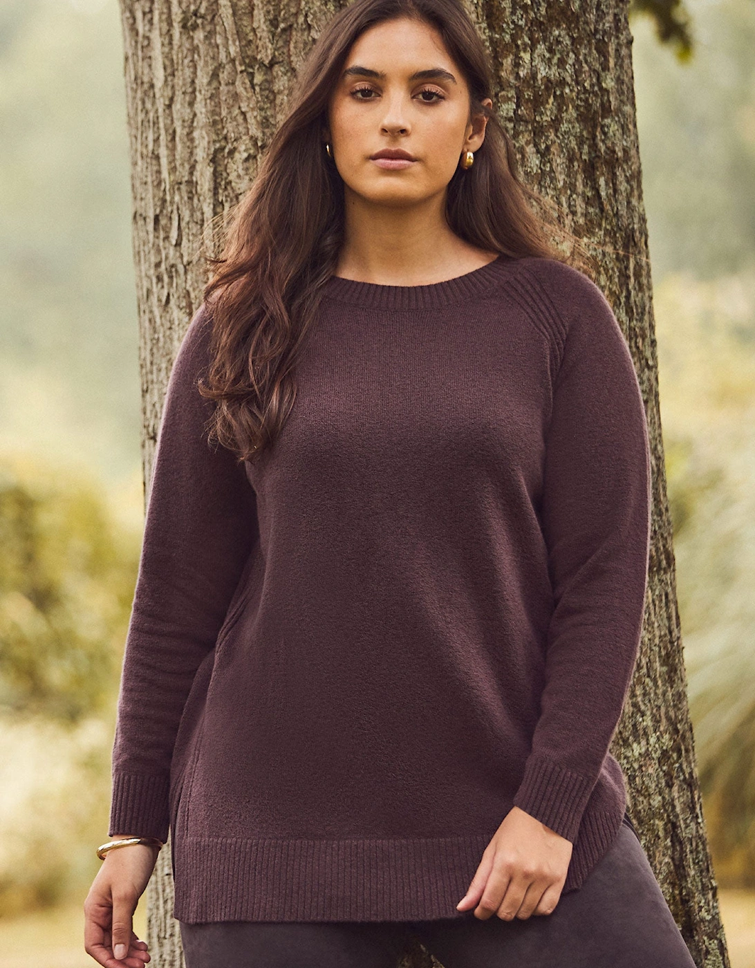 Chocolate Brown Crew Neck Longline Knit Jumper, 11 of 10