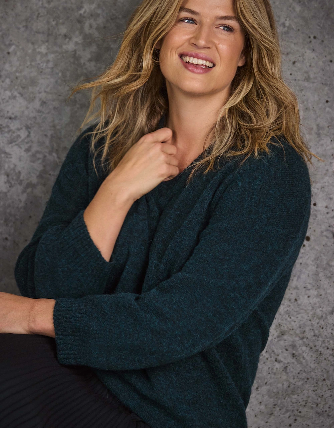 Green V neck Jumper With Wool and Alpaca, 10 of 9