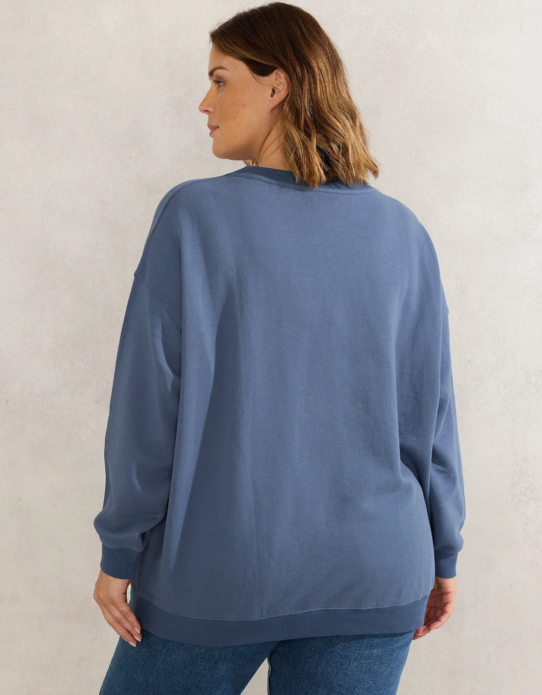 Dusty Blue Oversized Live Sweatshirt