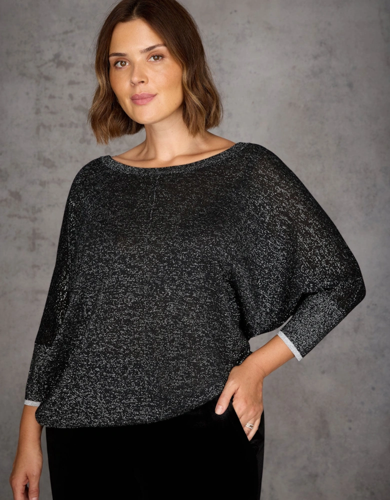 Black Sparkle Knit Jumper
