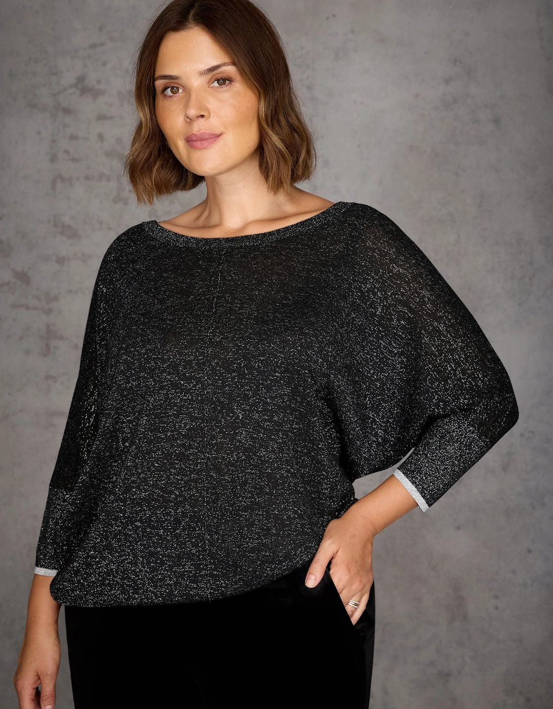 Black Sparkle Knit Jumper