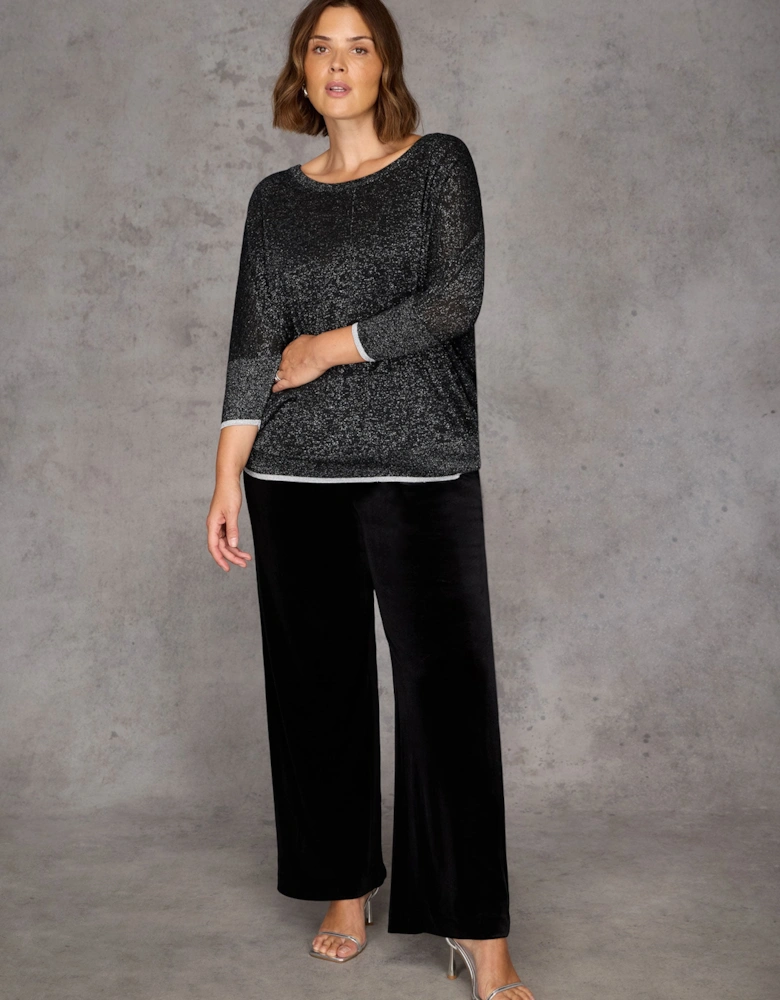 Black Sparkle Knit Jumper
