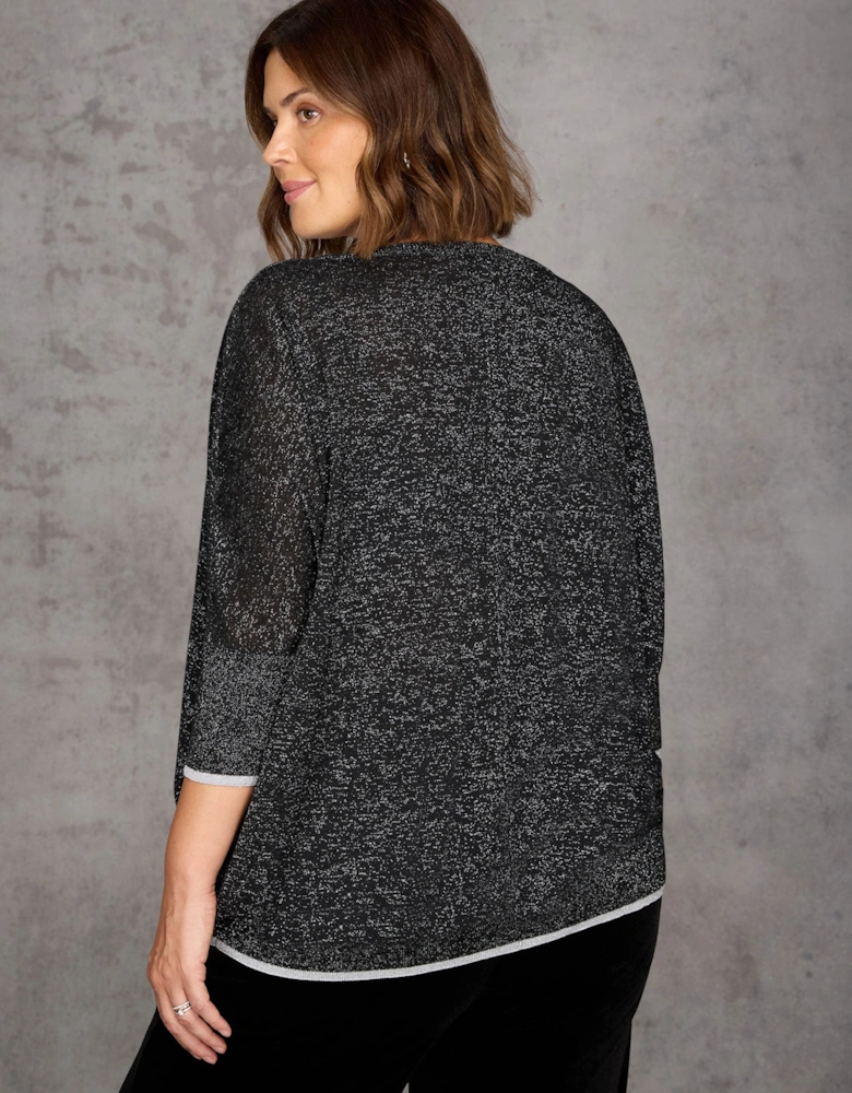 Black Sparkle Knit Jumper