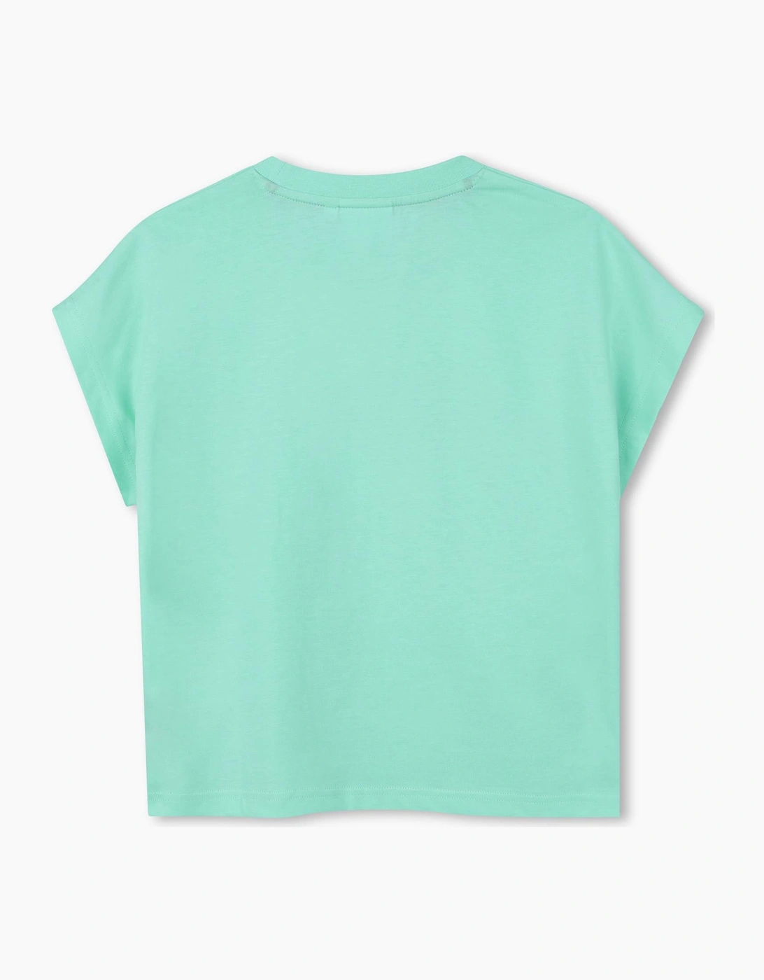 Girls Mint Green Printed Top