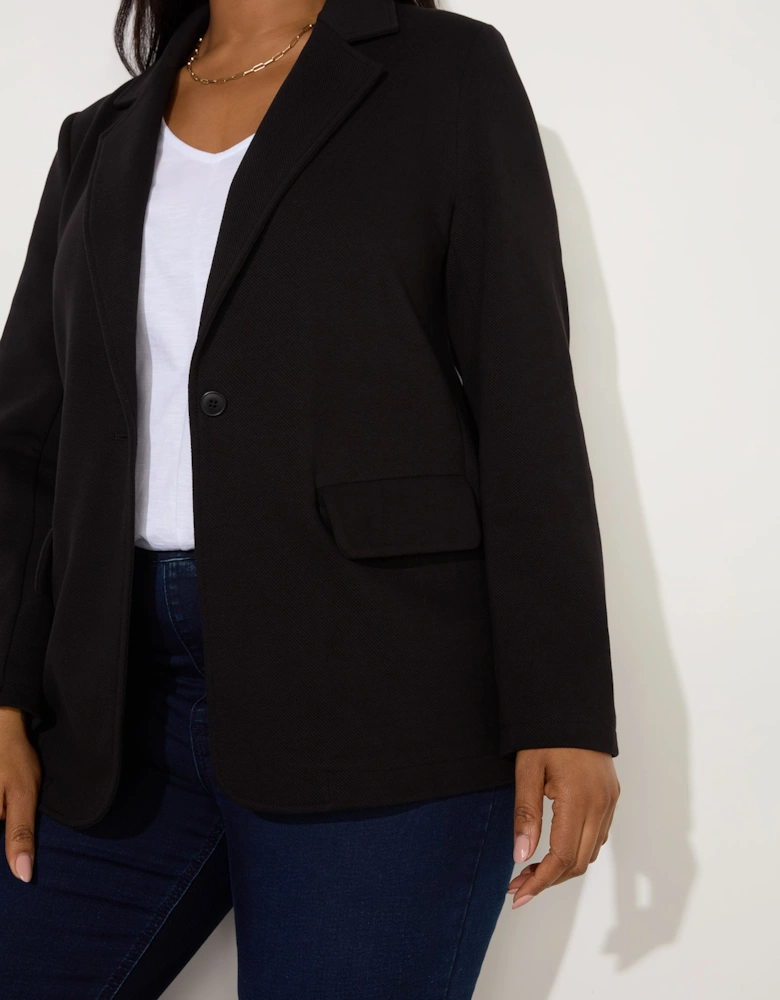 Black Ponte Relaxed Blazer