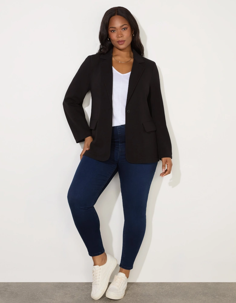 Black Ponte Relaxed Blazer