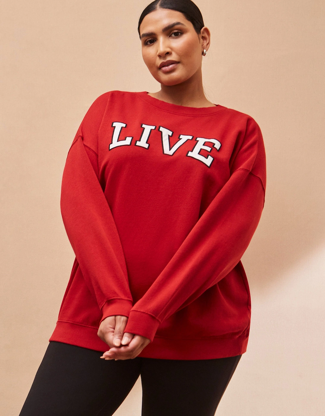 Red Oversized Live Sweatshirt, 5 of 4