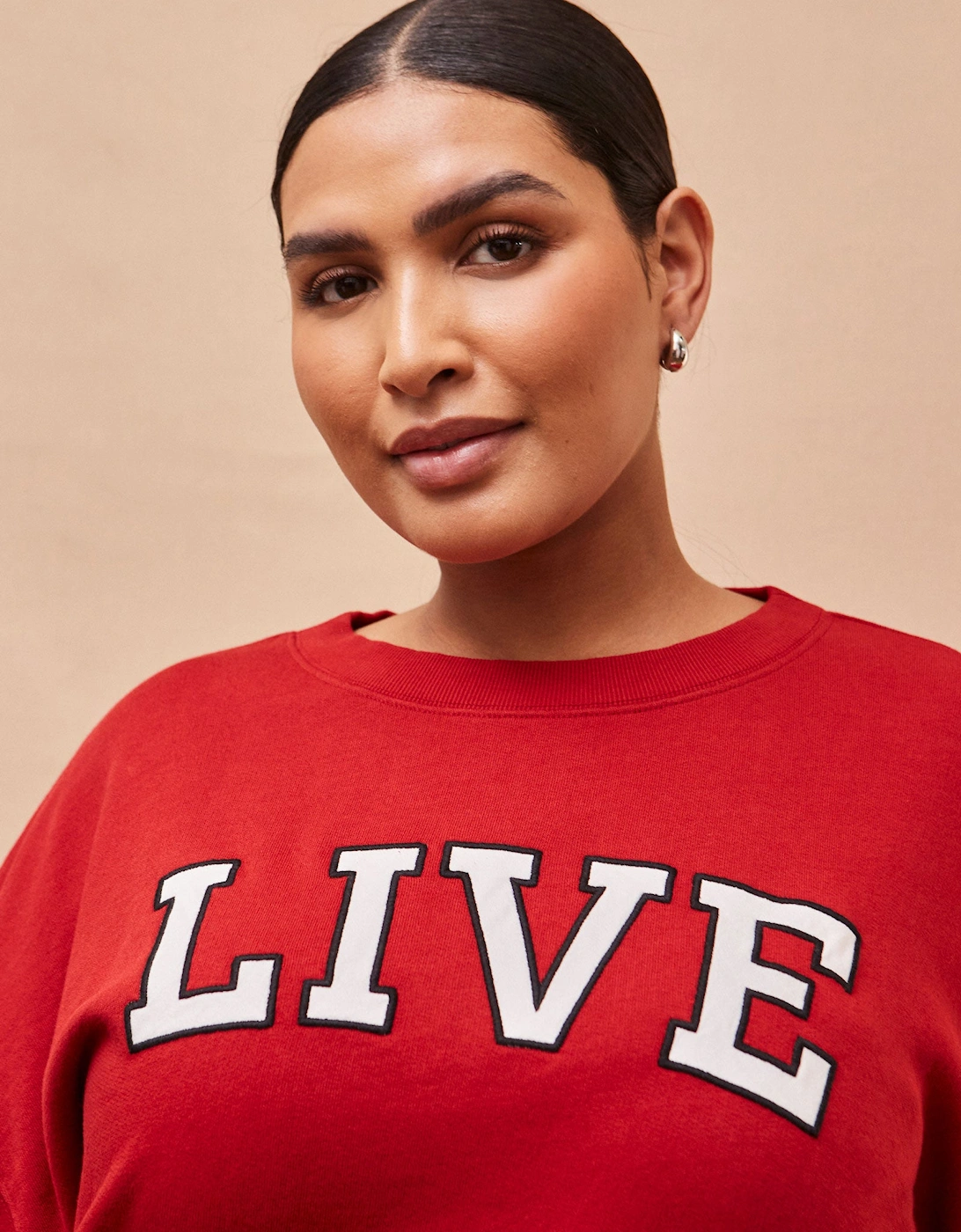 Red Oversized Live Sweatshirt