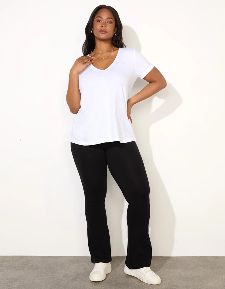 Black Jersey Boot Cut Legging