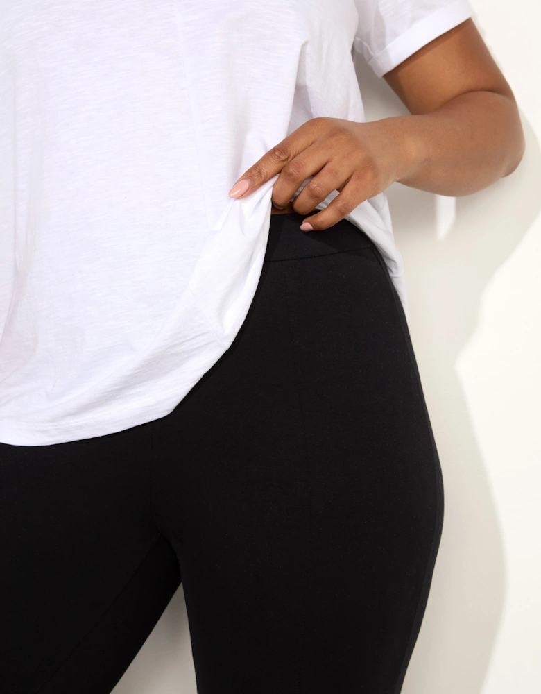 Black Jersey Boot Cut Legging