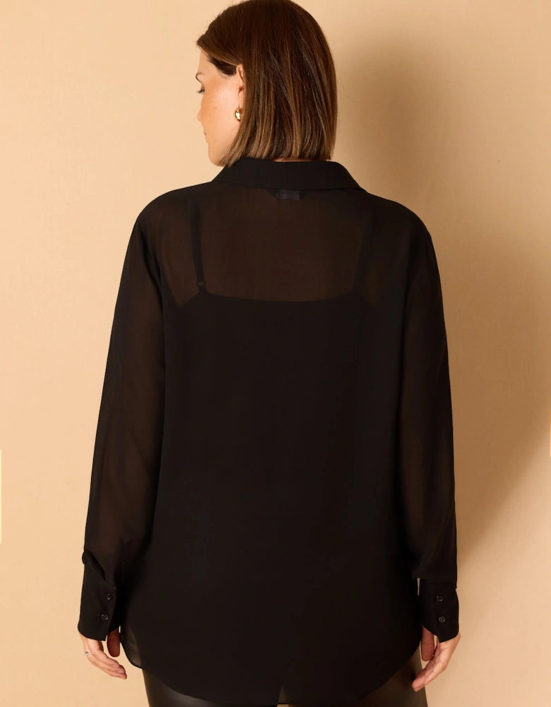 Black Patch Pocket Shirt