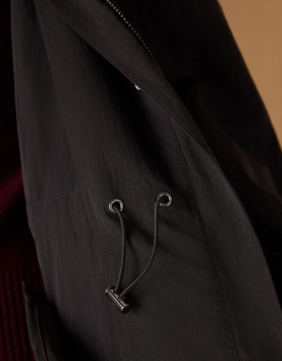 Black Longline Raincoat