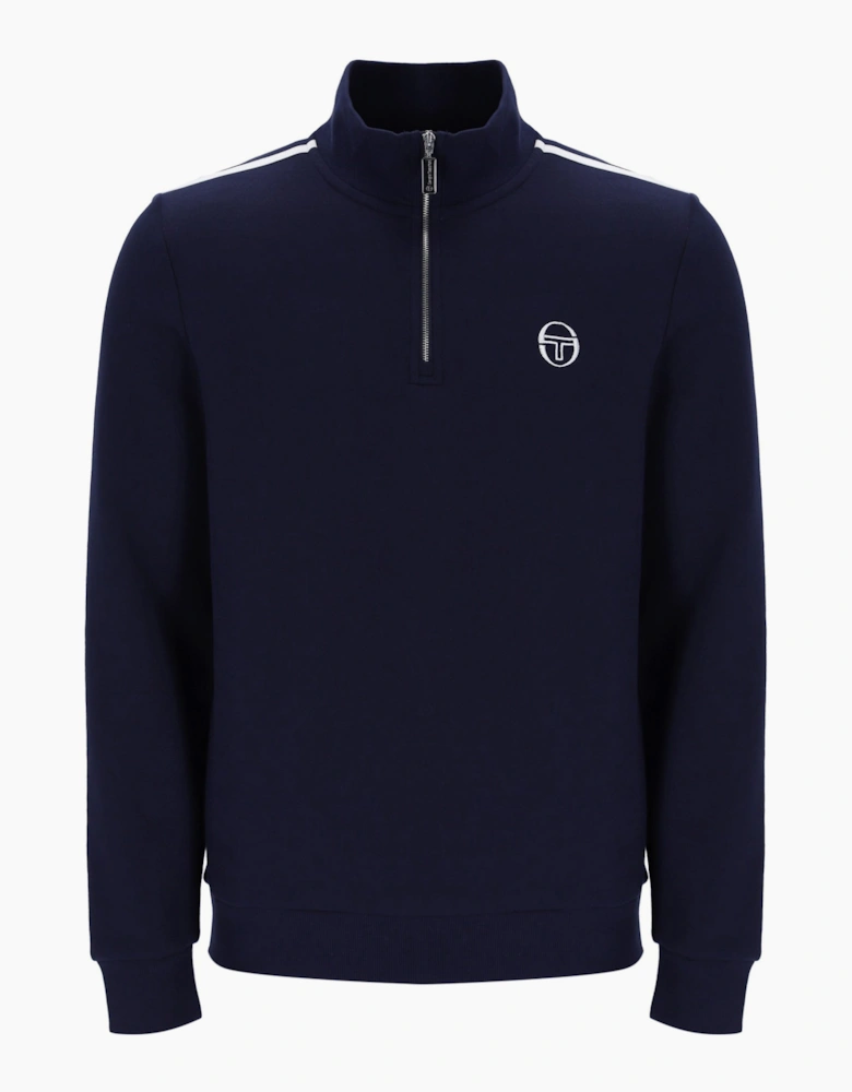 Locchi 1/4 Zip Sweatshirt Maritime Blue/White