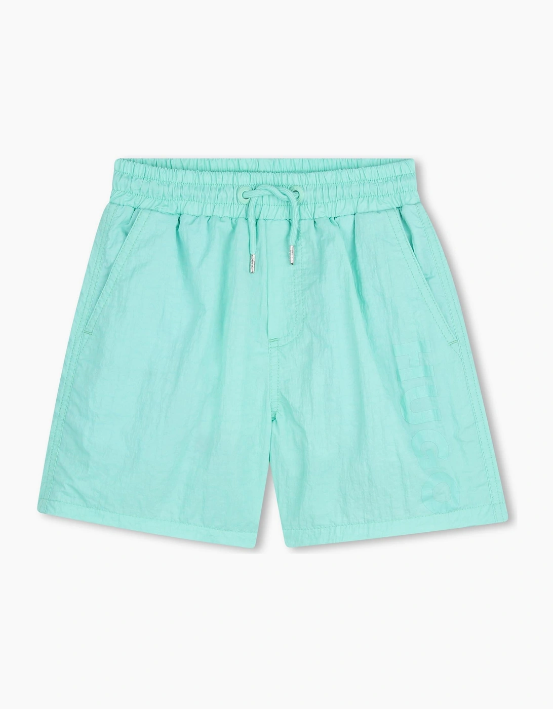 Boys Mint Green Logo Swim Shorts, 4 of 3