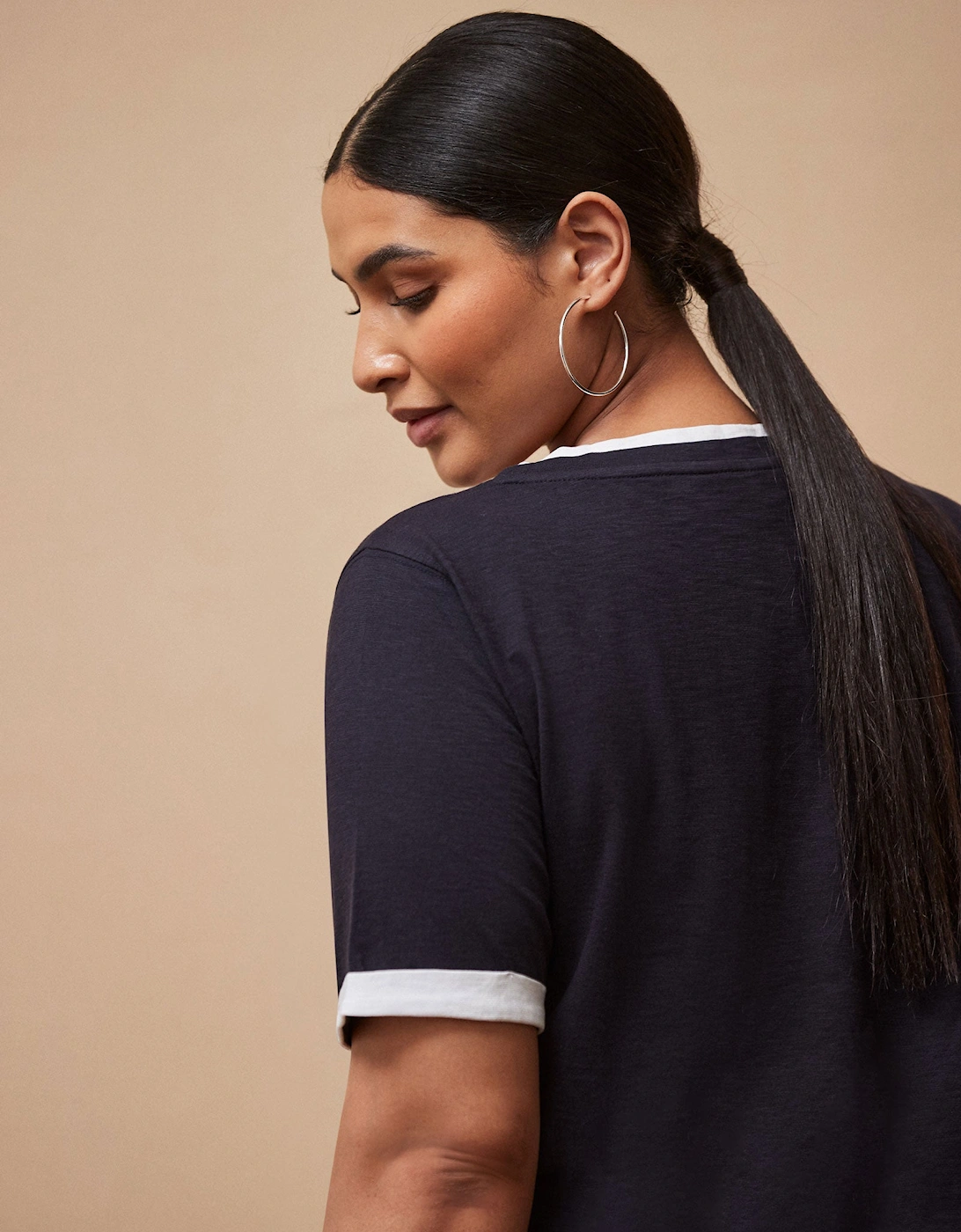 Navy Contrast T-Shirt