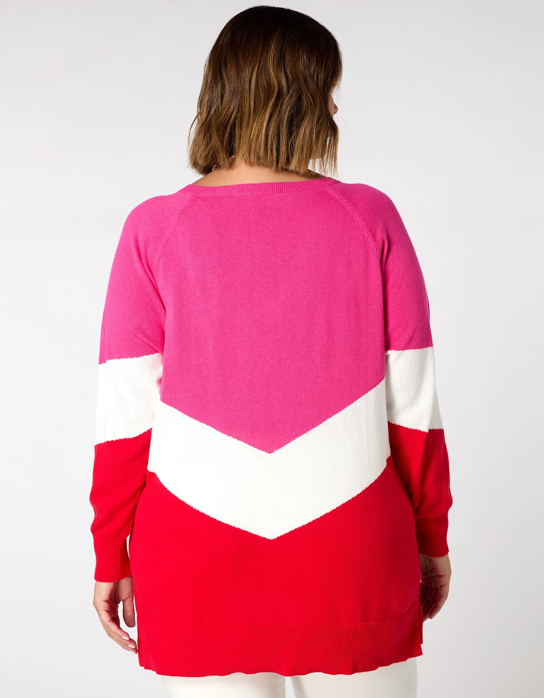Multi Knitted V-Neck Relaxed Jumper
