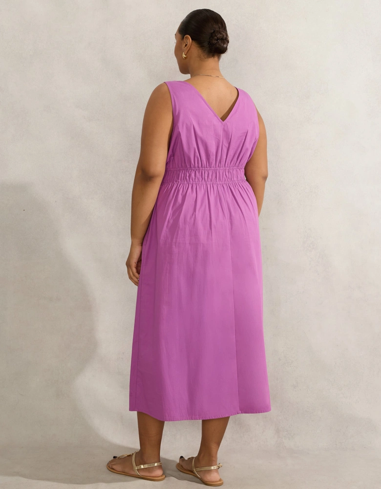 V Neck Elasticated Waist Dress