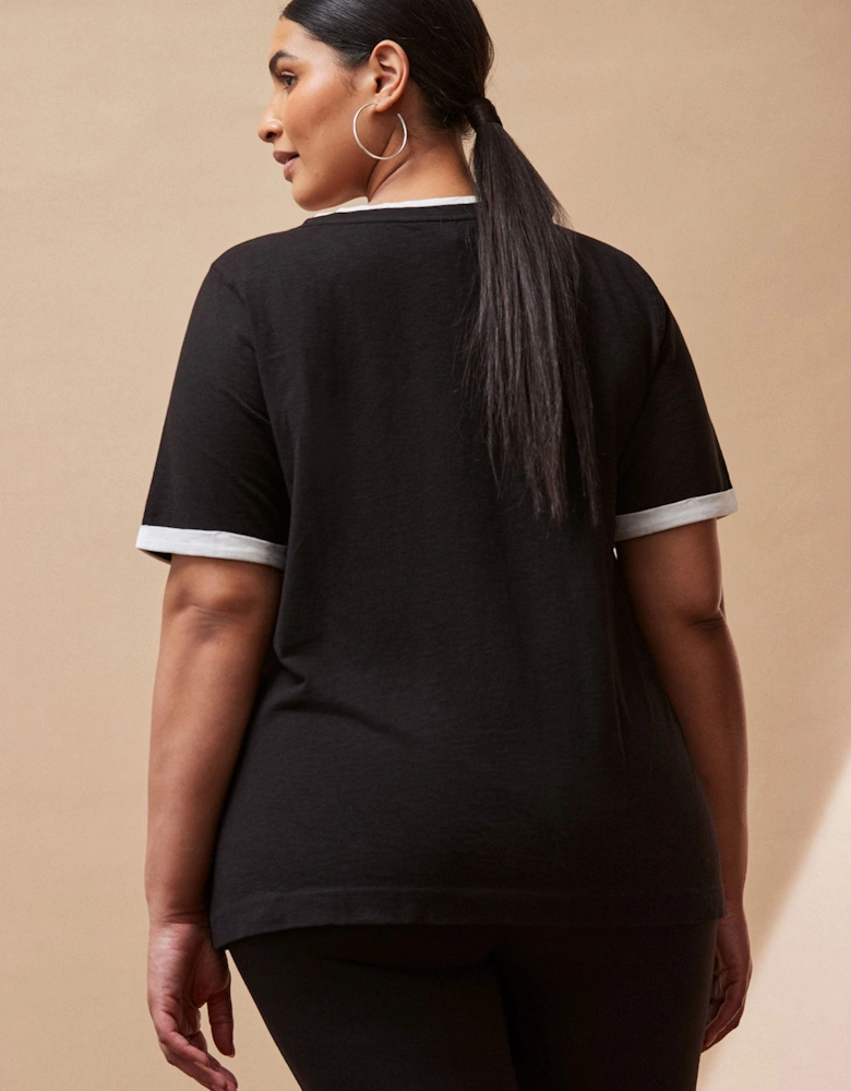 Black Contrast T-Shirt