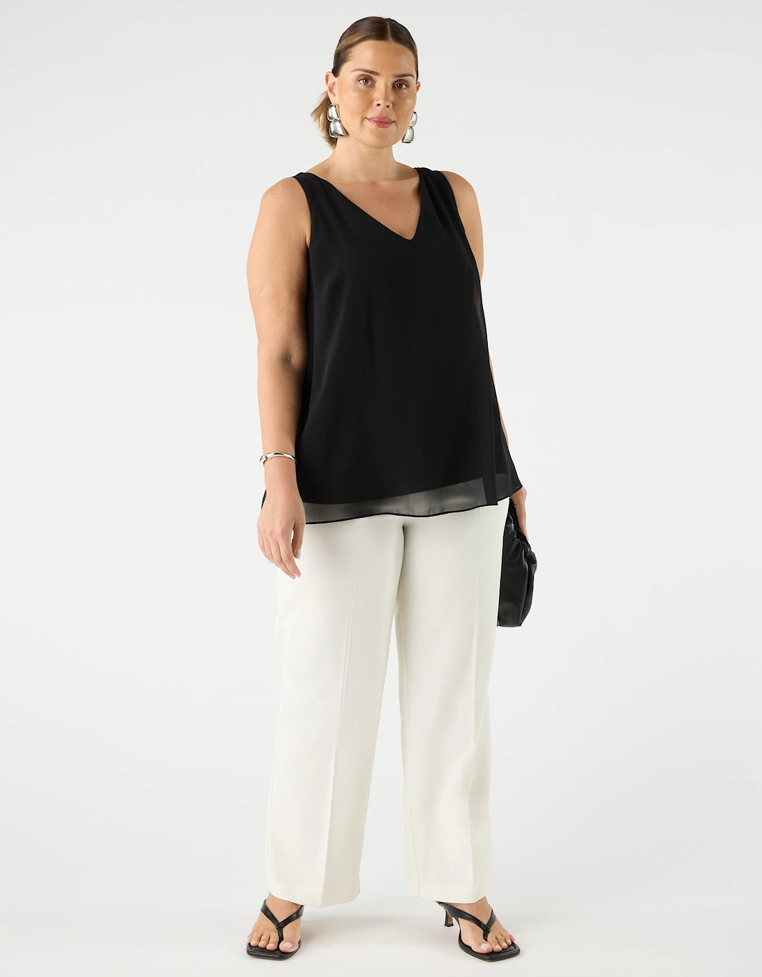 Ivory Straight Crepe Trouser