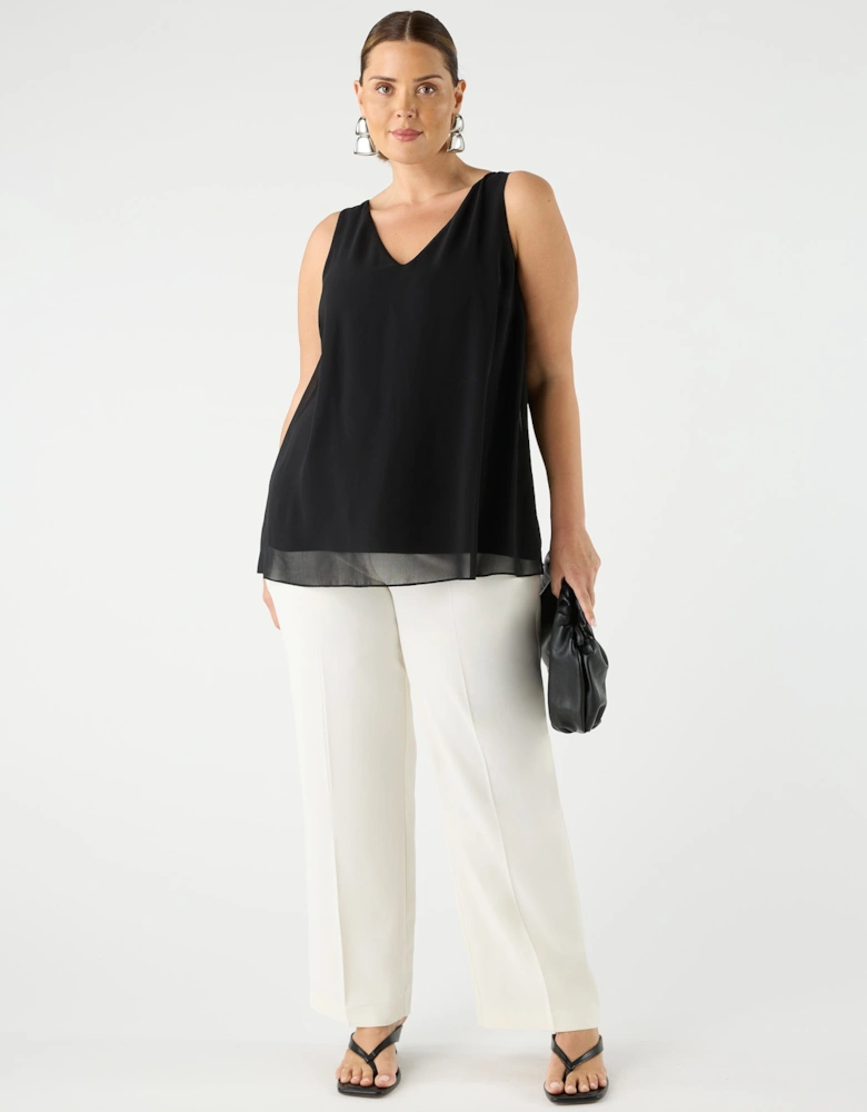 Ivory Straight Crepe Trouser
