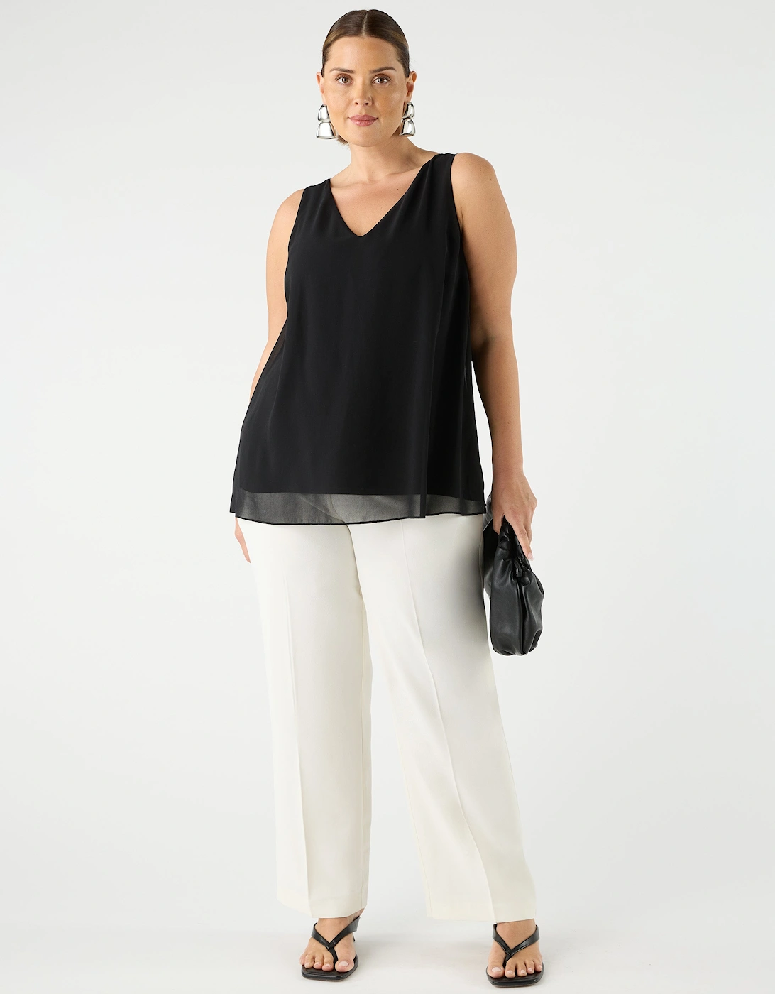 Ivory Straight Crepe Trouser
