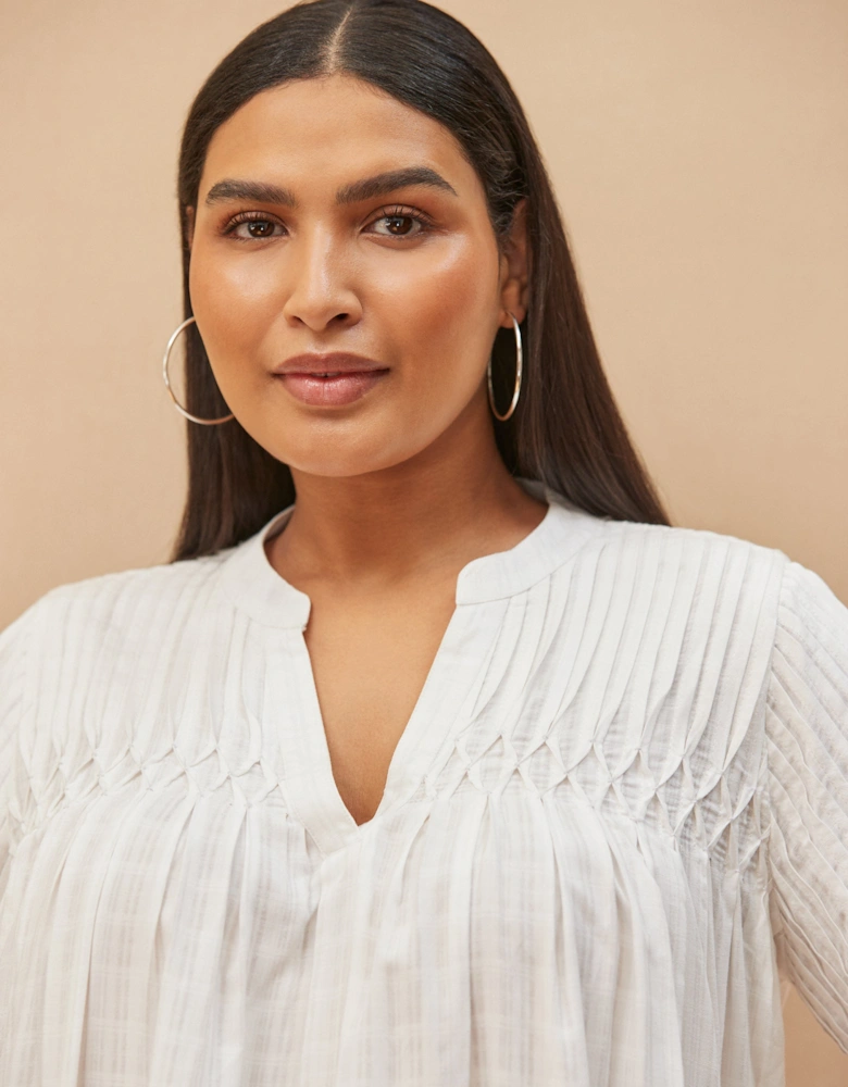 Ivory Pintuck Blouse