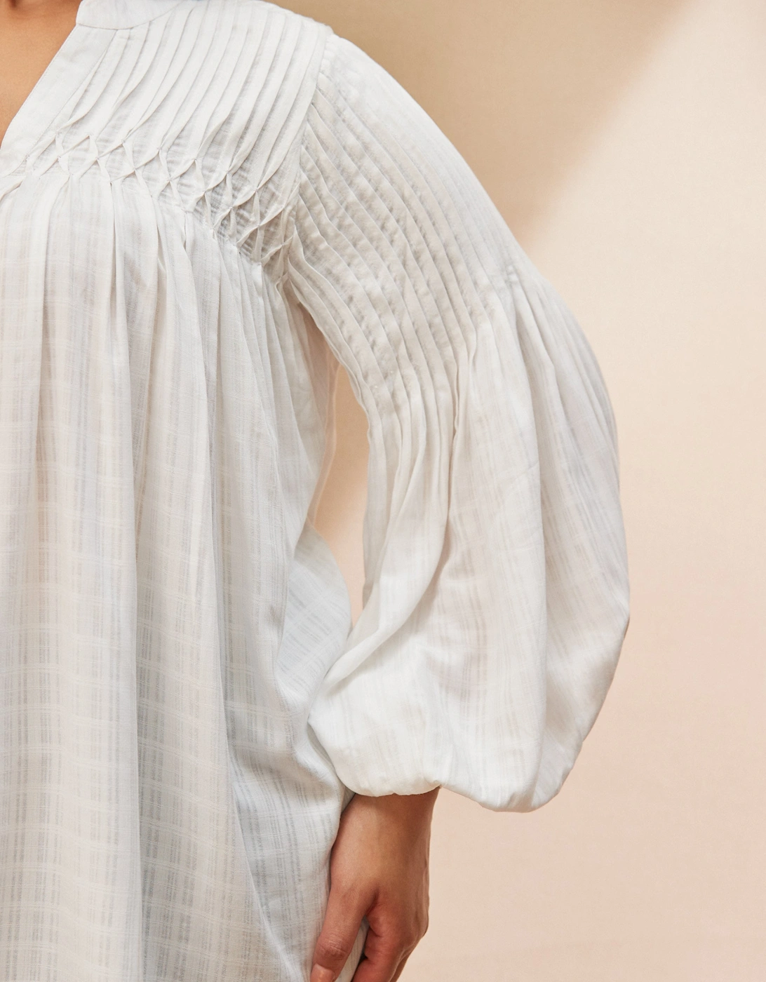 Ivory Pintuck Blouse