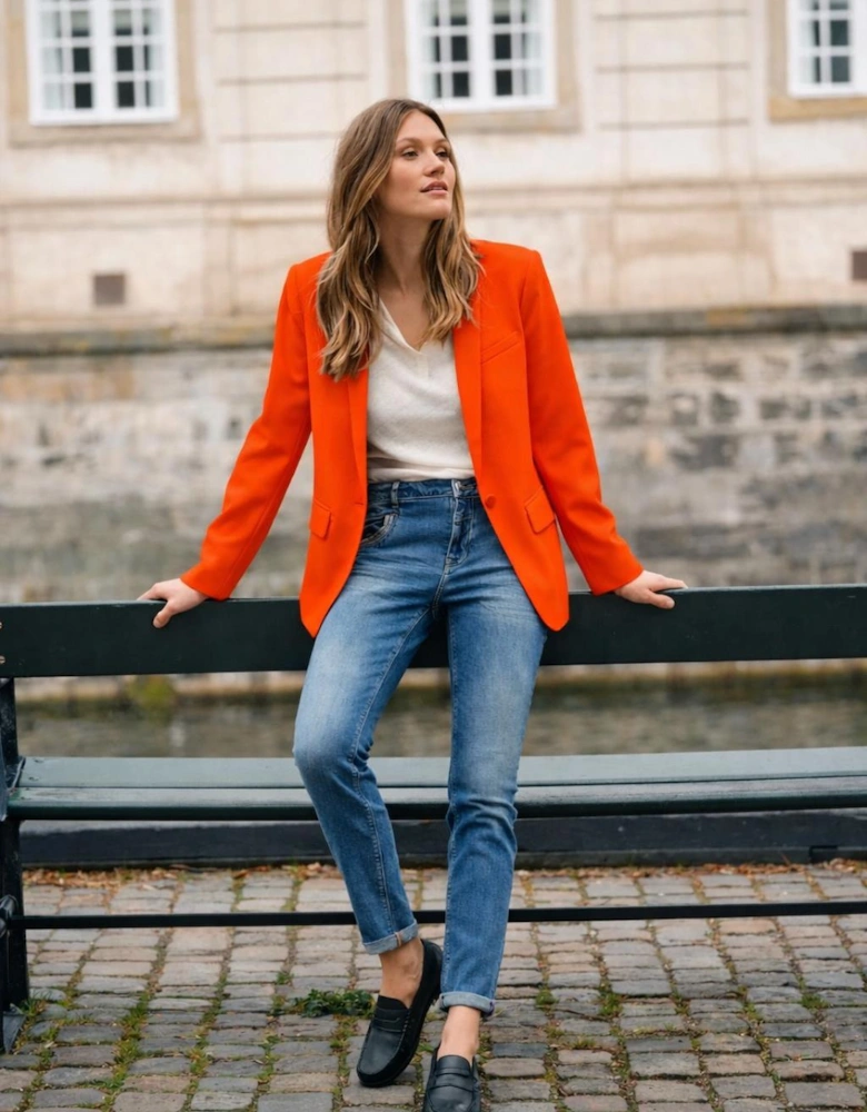 Phoebe Miley blazer in Chilly orange