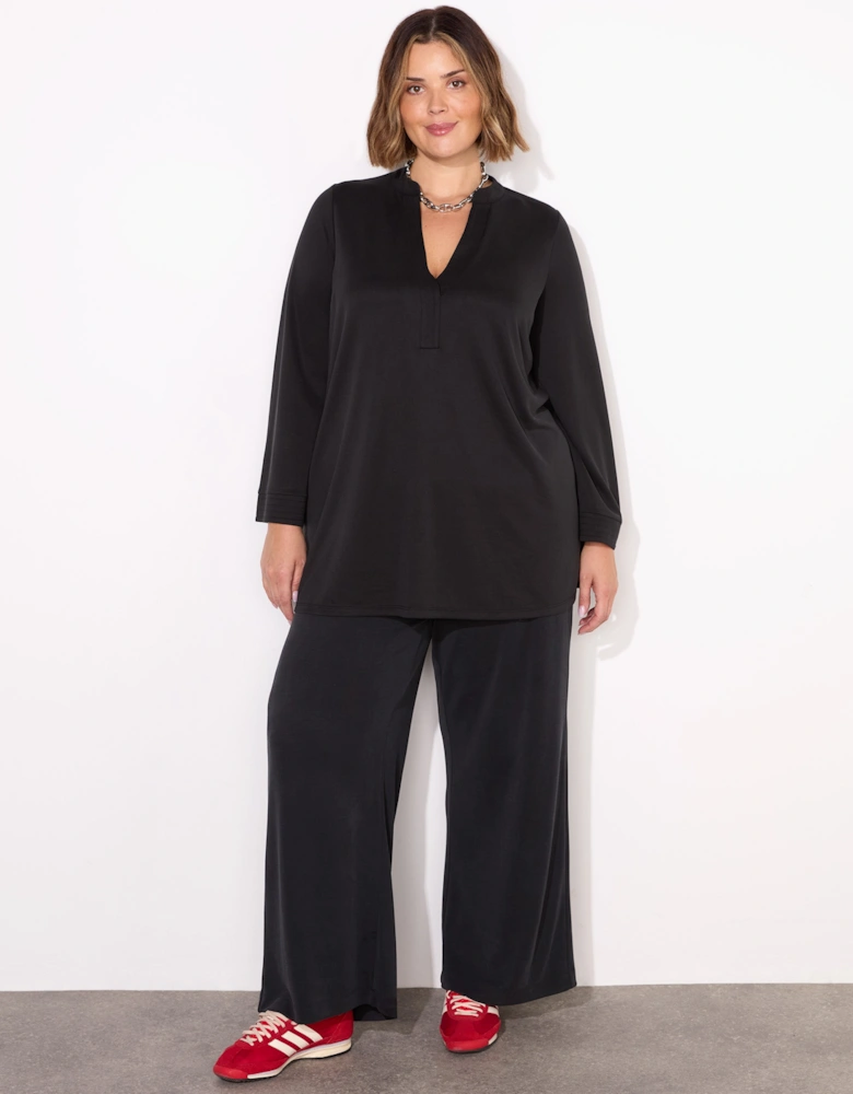 Black Cupro Jersey Trouser