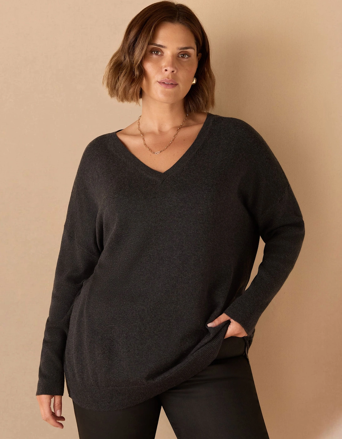 Charcoal V Neck Jumper, 5 of 4