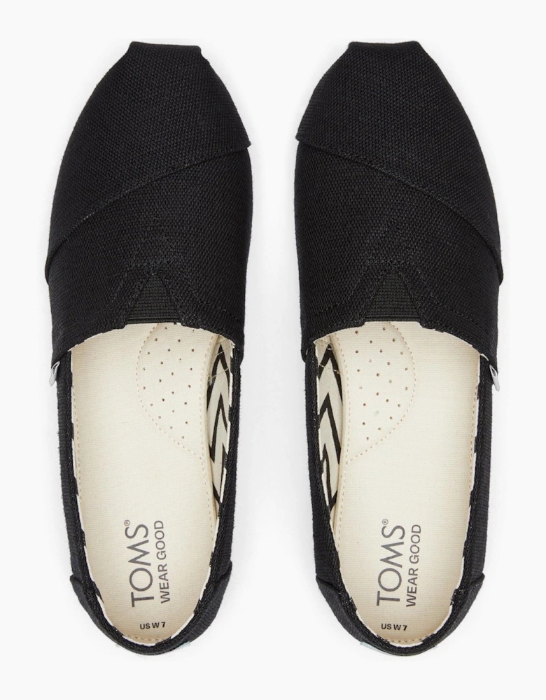 TOMS Alpargata Classic Cotton Women's Black Espadrilles