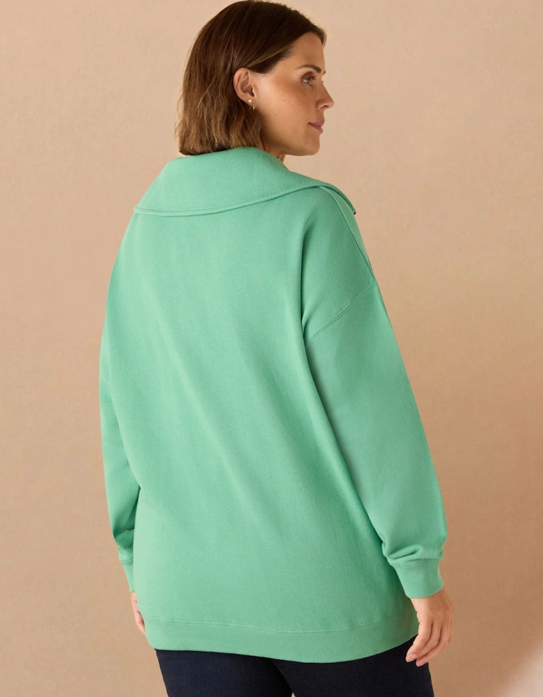 Green Half Zip Sweatshirt
