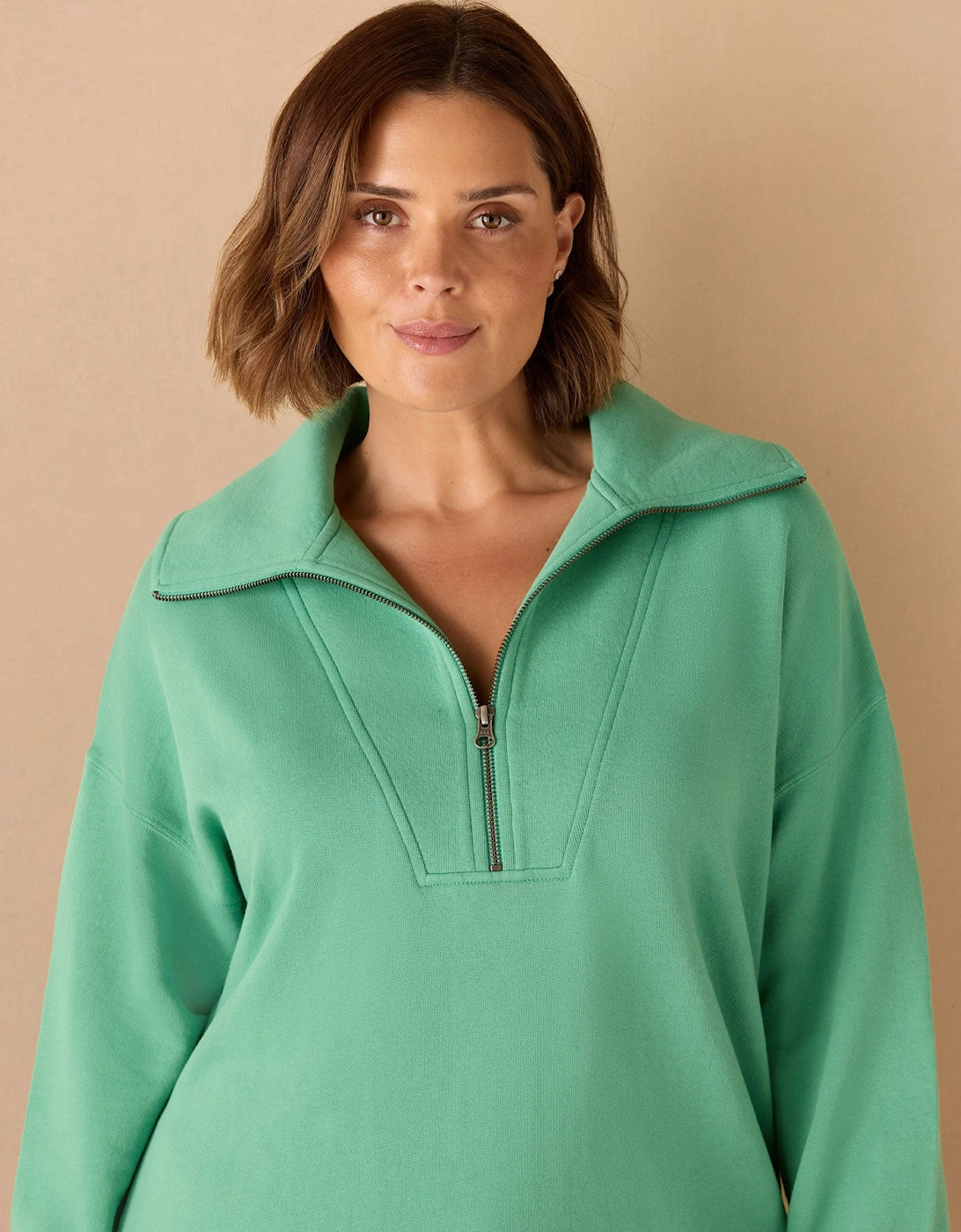 Green Half Zip Sweatshirt