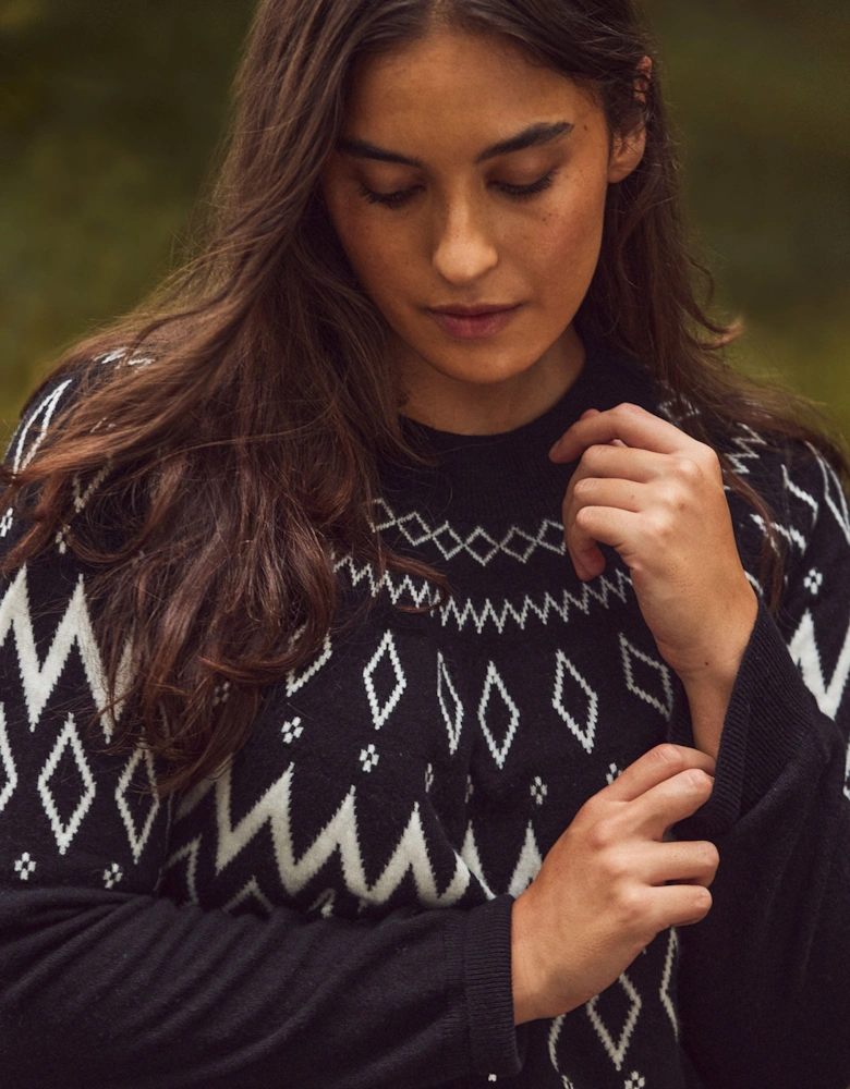 Black Fairisle Knit Jumper