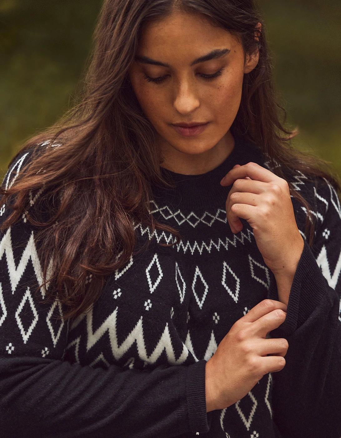 Black Fairisle Knit Jumper