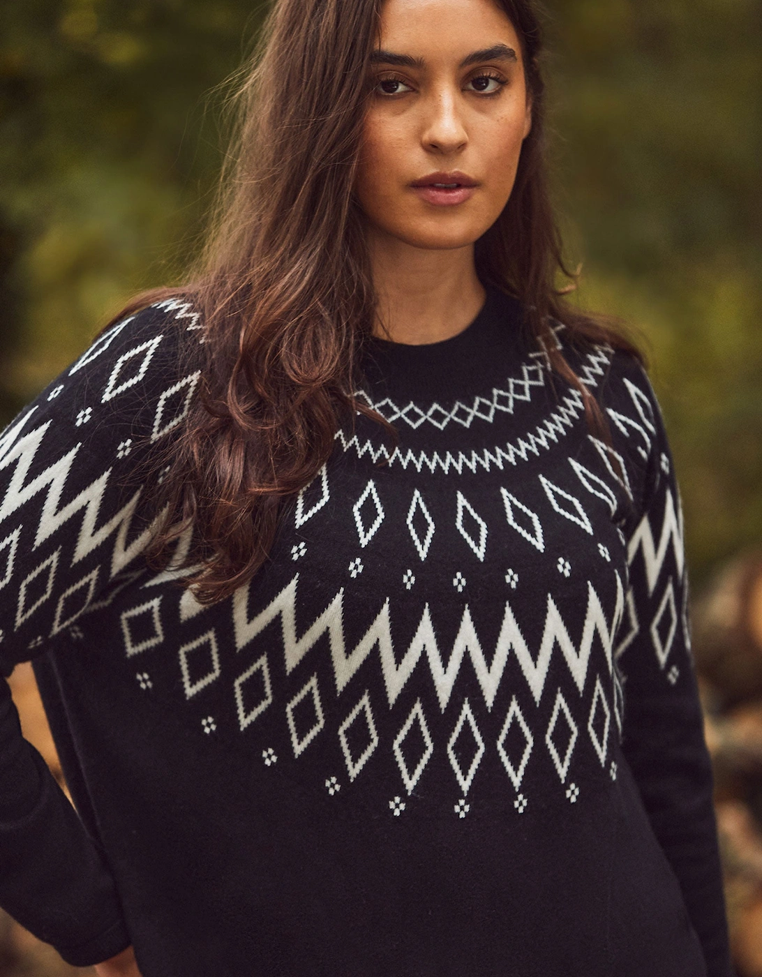 Black Fairisle Knit Jumper