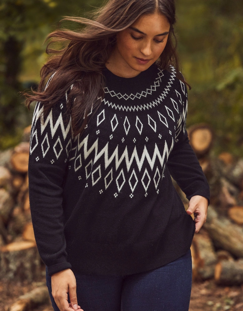 Black Fairisle Knit Jumper