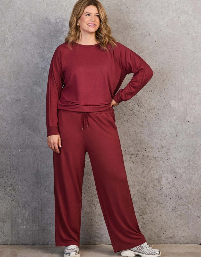 Deep Red Modal Blend Drawstring Trouser
