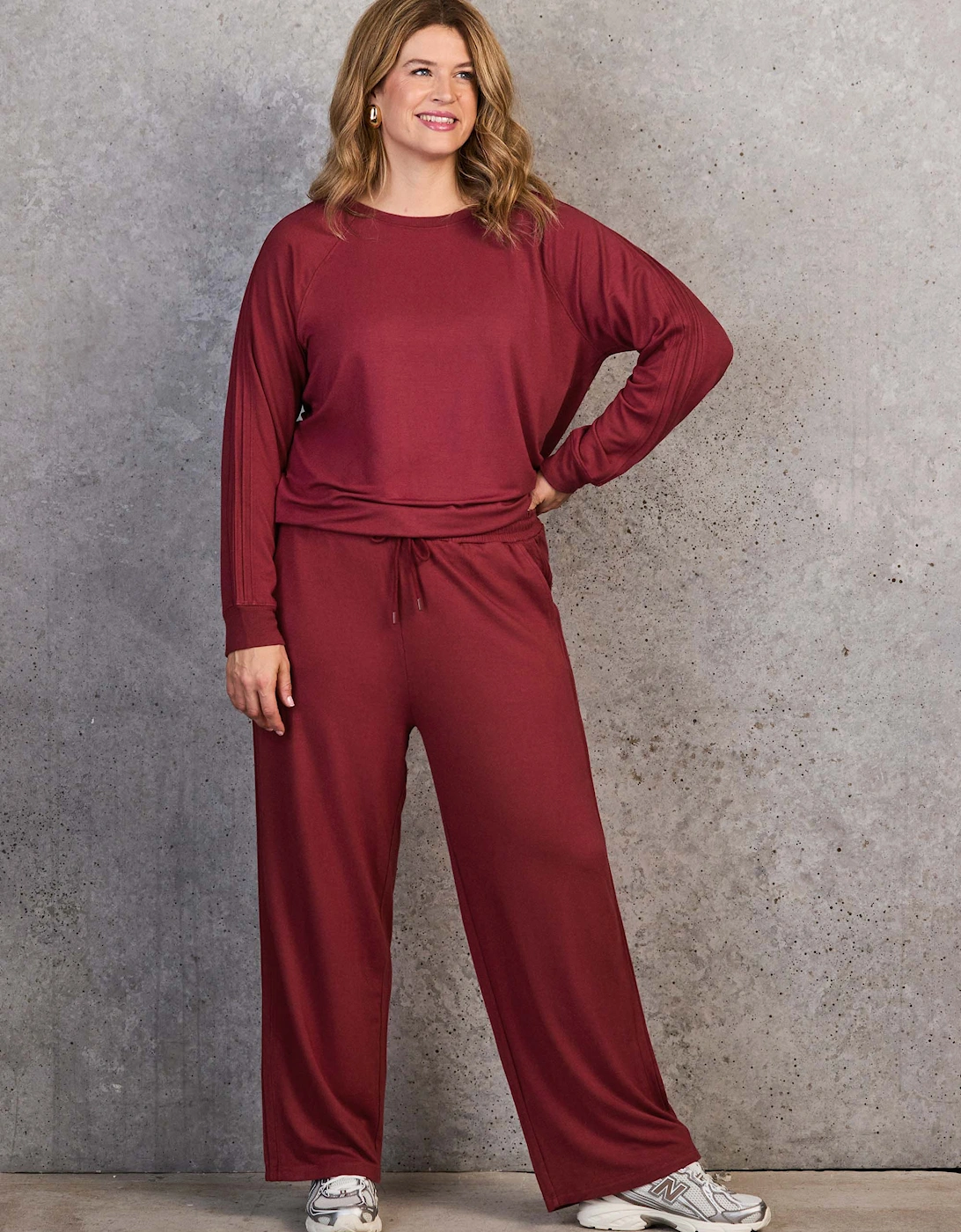 Deep Red Modal Blend Drawstring Trouser