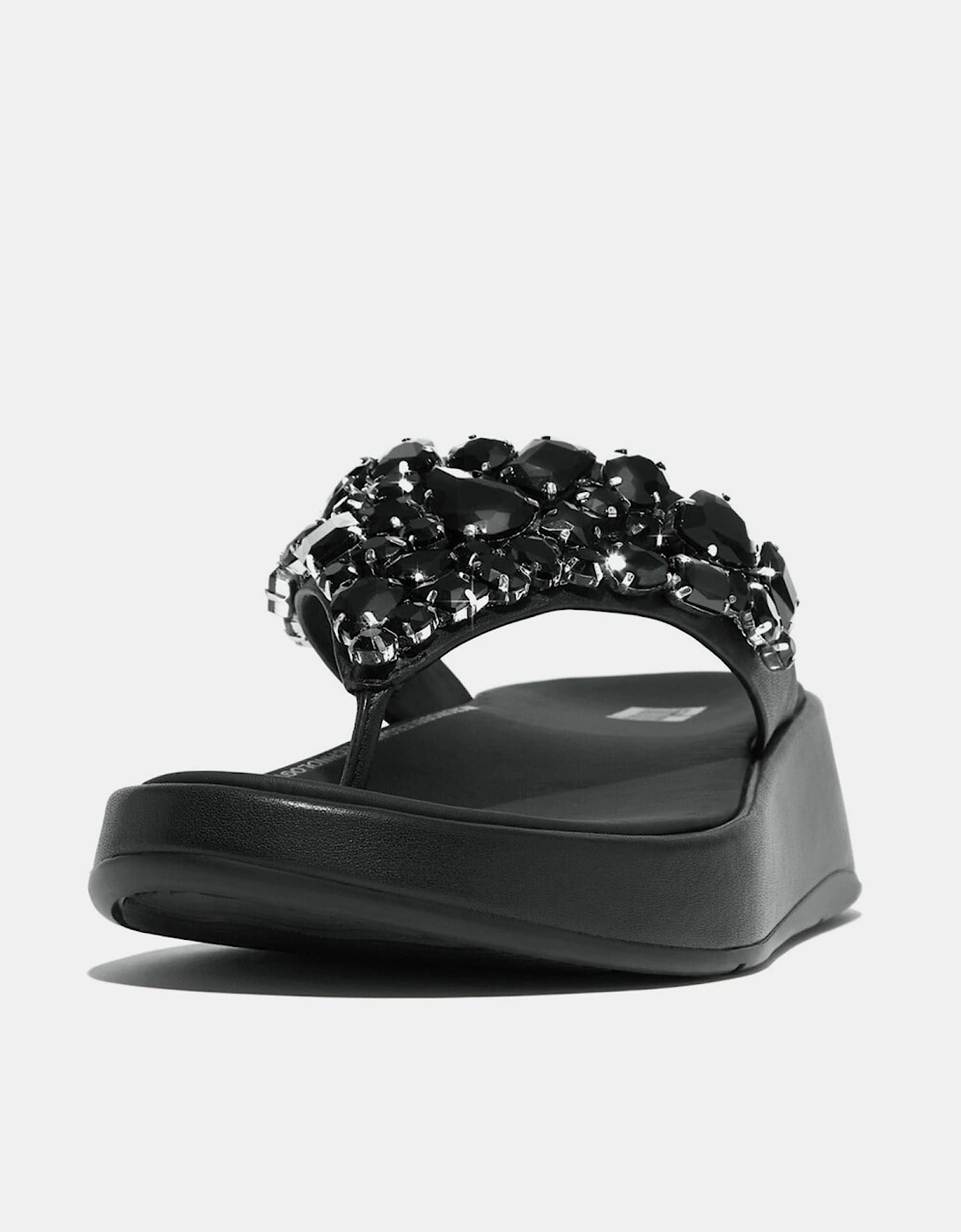 F-Mode Jewel-Deluxe Flatform Sandals