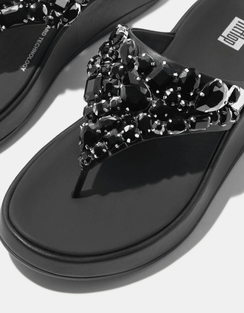F-Mode Jewel-Deluxe Flatform Sandals