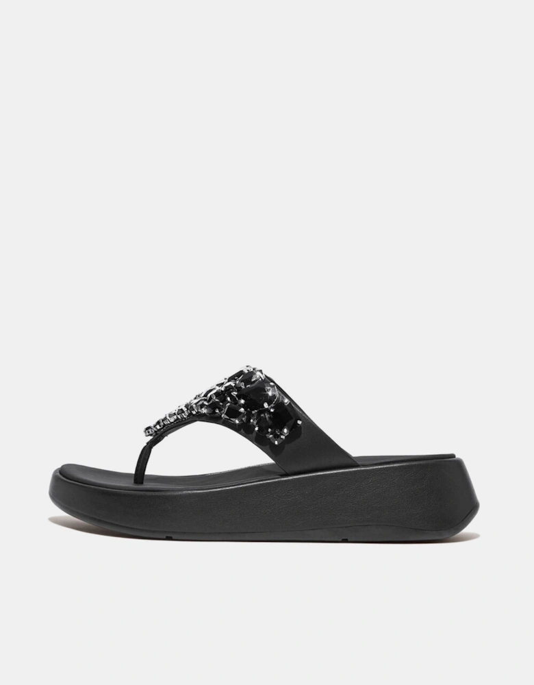 F-Mode Jewel-Deluxe Flatform Sandals