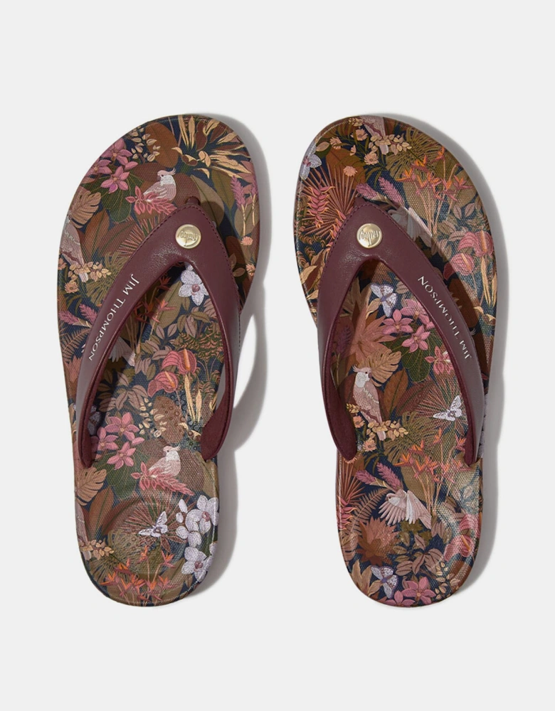 iQushion x Jim Thompson Leather Flip Flops