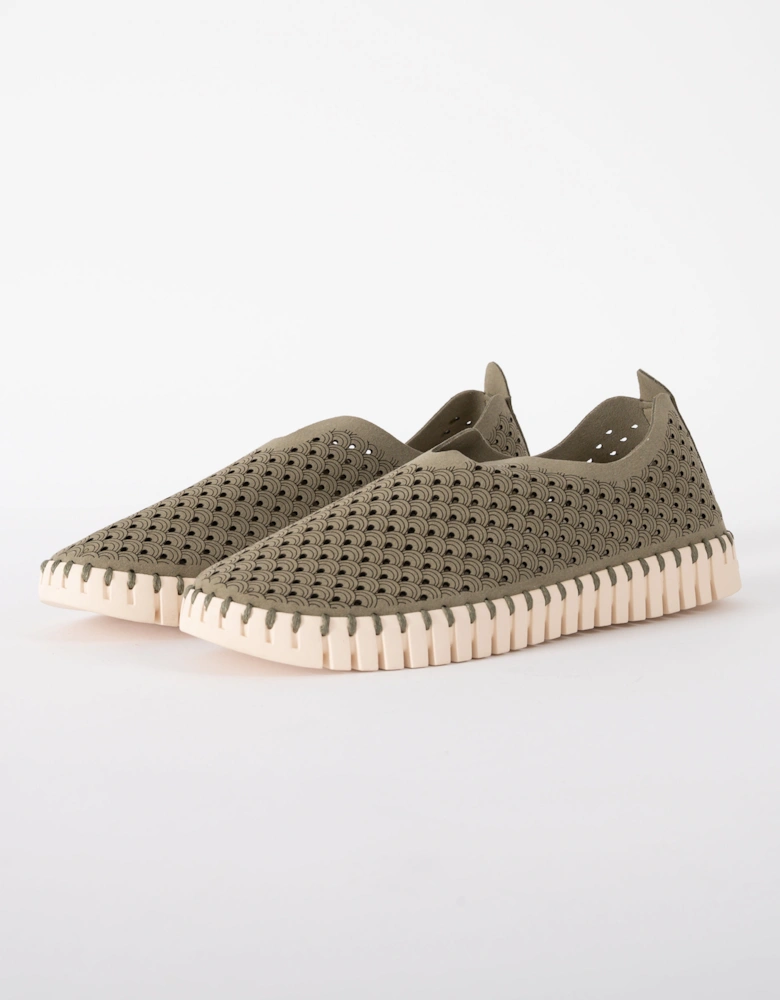 Ilse Jacobsen Tulip Slip-In Womens Shoes - Army 410