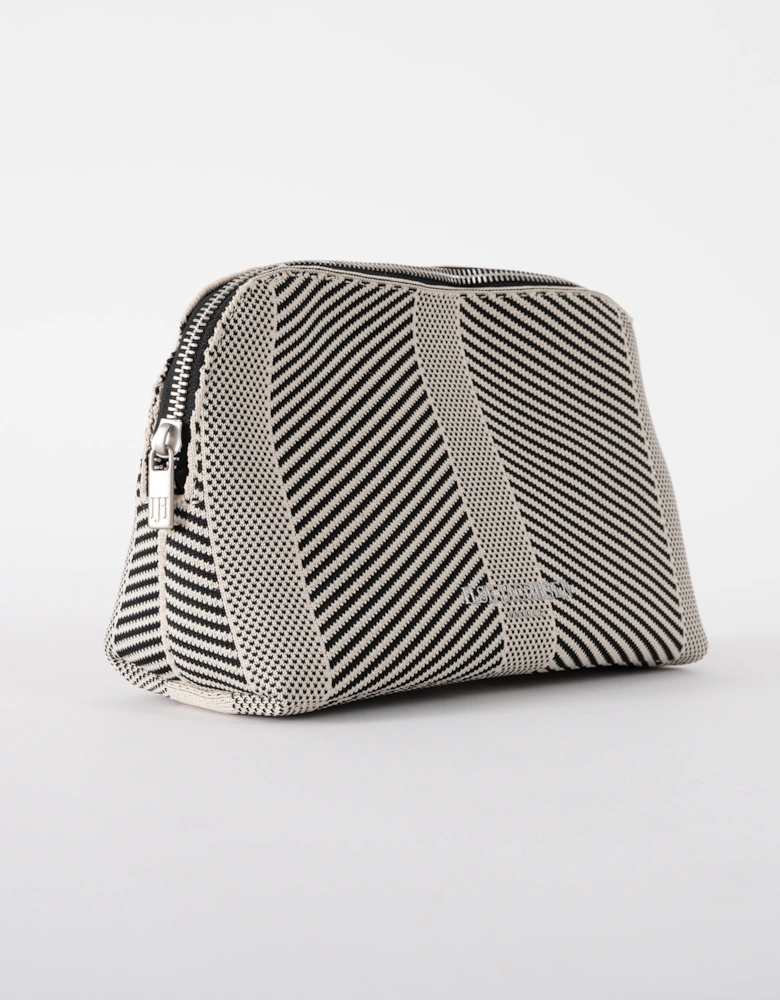 Knitty Womens Knitted Makeup Bag - Milk Creme Black 121001